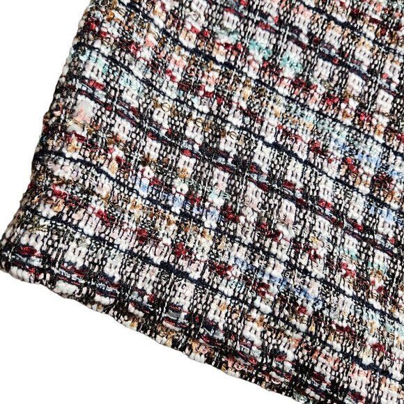 Talbots Bouclé Tweed Pencil Skirt Womens 10 Plaid Polyester Acrylic Blend - Picture 5 of 8